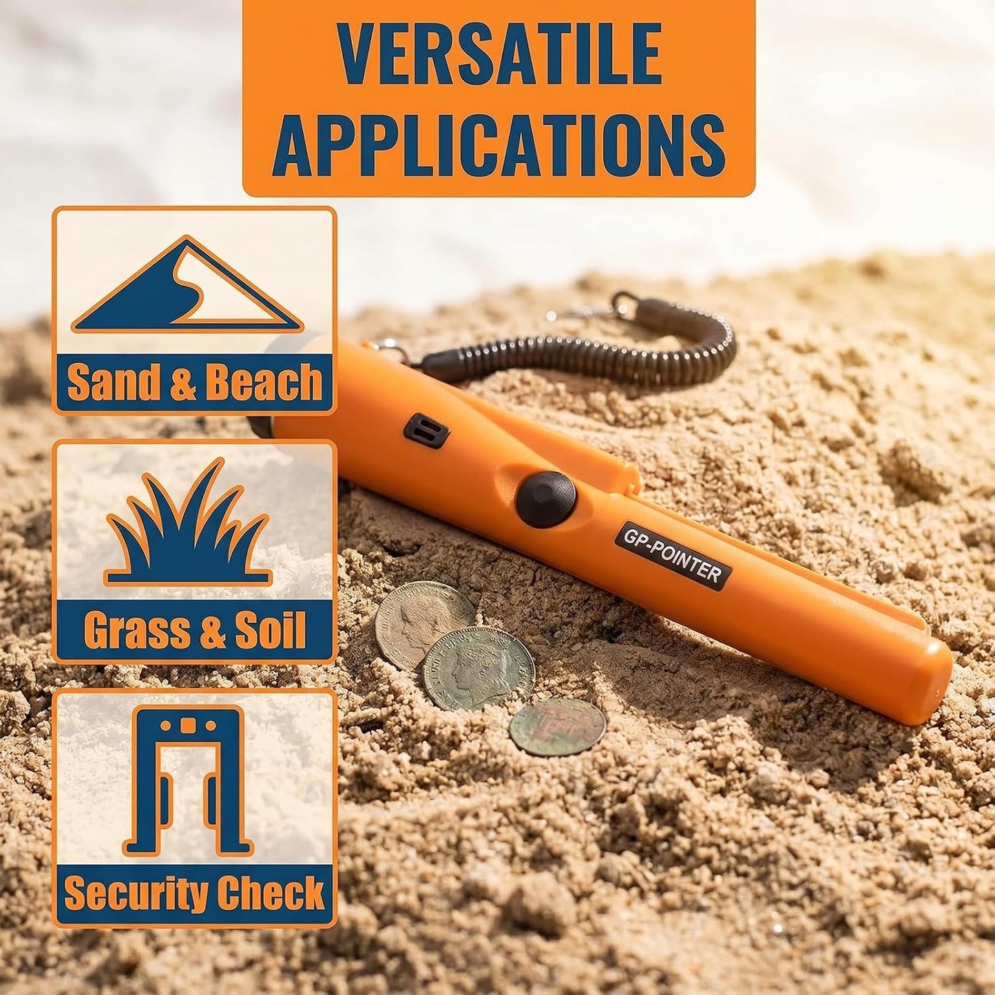 Handheld Metal Detector Pinpointer - With Buzzer/Vibration Alerts