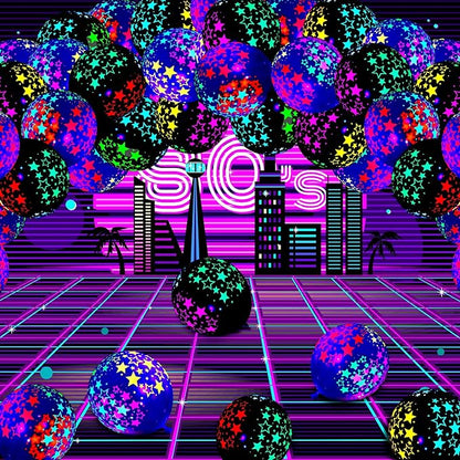 Pack of 100 Neon Glow Balloons