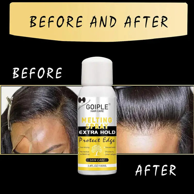 Lace Melting Spray for Wigs - Strong Hold Clear Hair Adhesive for Lace Fronts and Closures