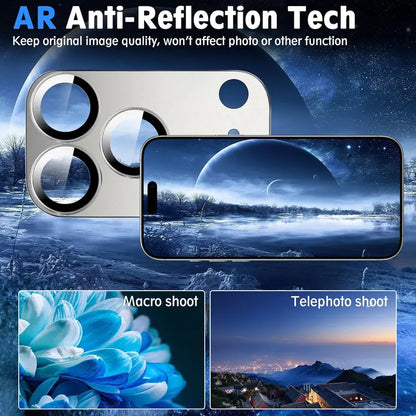 2 Pack Camera Lens Protector for iPhone 17 Pro Max – Metal Aluminum Alloy & Tempered Glass