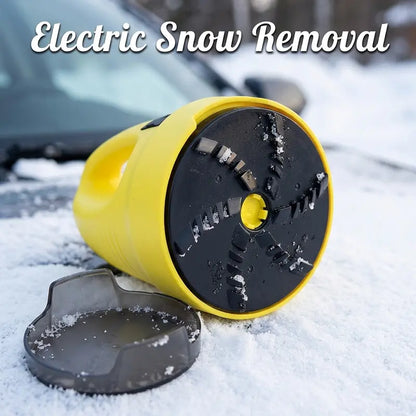 Yellow Ice Scraper for Efficient Snow Removal from Windows and Windshields
