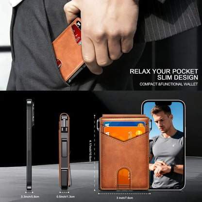 Premium Full-Grain Leather Men's Slim Wallet