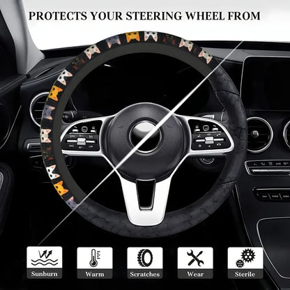Cute Cat-Themed Steering Wheel Cover