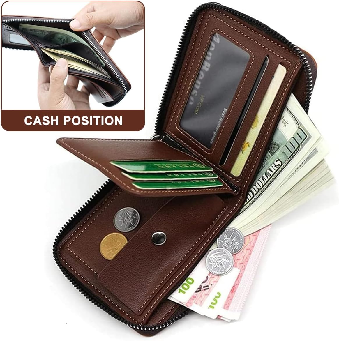 New Men's Vintage Short Wallet – High-Quality Business Wallet