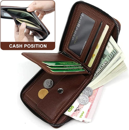 New Men's Vintage Short Wallet – High-Quality Business Wallet