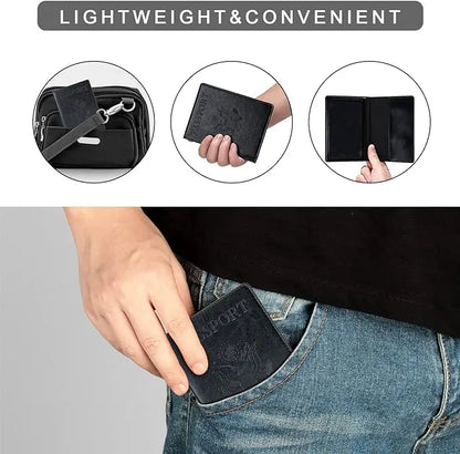 2-Pack Passport Holders – Ultra Slim PU Leather Wallets for Men & Women