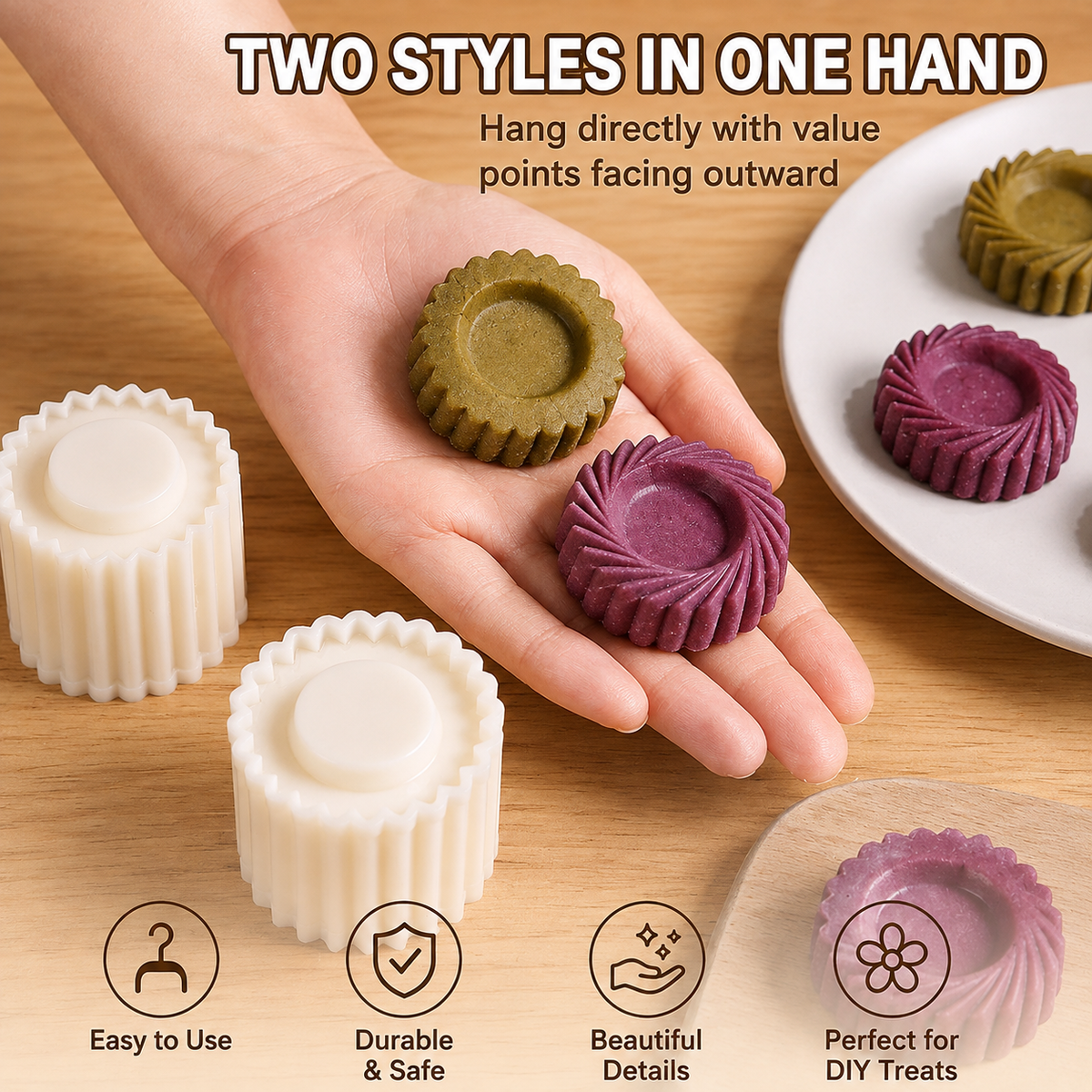 3D Petal Cookie Cutter Set (4-Piece)