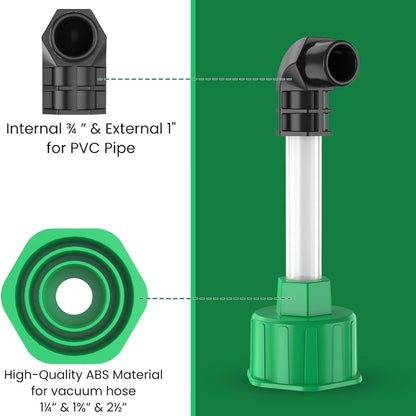 AC Drain Line Cleaner Adapter - Evacuates & Unclog AC Drain Line