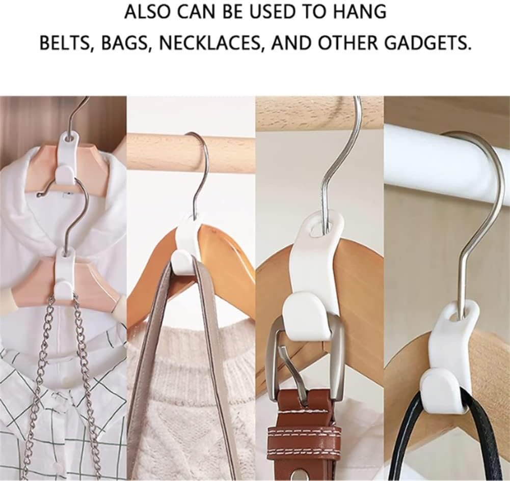 10pcs Clothes Hanger Connector Hooks - Plastic Cascading Hangers Saving Organizer Hanger Hooks for Heavy Duty Clothes