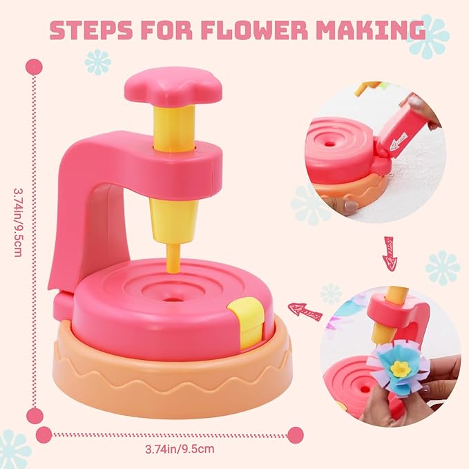 Fabric Flower Bouquets Toys, DIY Arts & Crafts Kits for Kids Ages 3-10