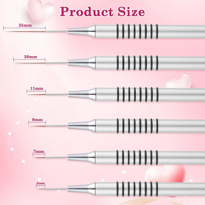 6Pcs Non Slip Liner Brush Set, UV Gel Polish Painting Art Design Pen for Long Lines, Thin Details