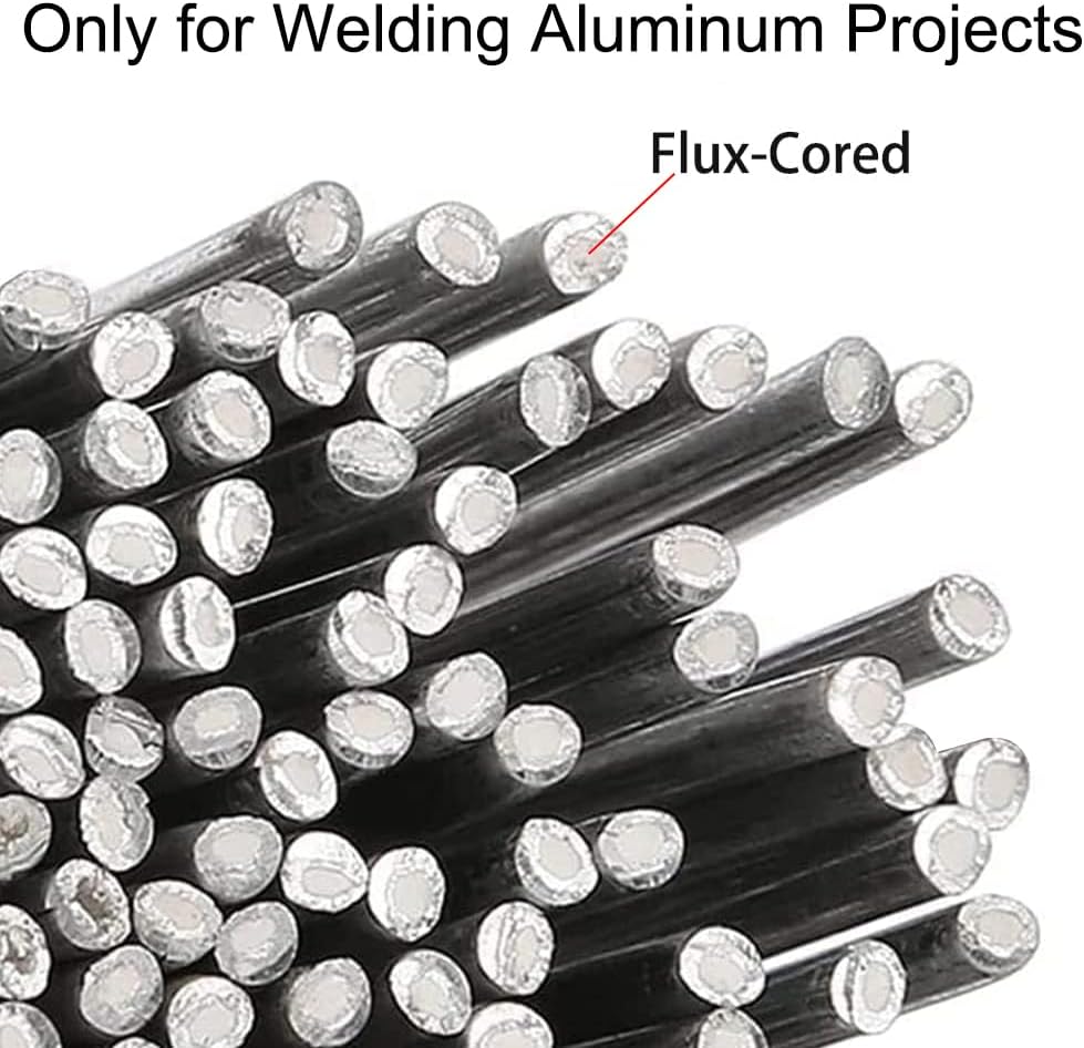 50Pcs 1.6x330mm Low Temperature Simple Welding Rods - Easy Melt Aluminium Flux Cored for Aluminum