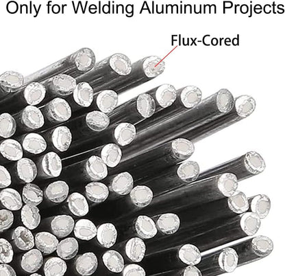 50Pcs 1.6x330mm Low Temperature Simple Welding Rods - Easy Melt Aluminium Flux Cored for Aluminum