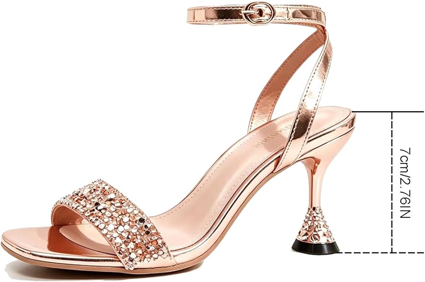 Luxury Rhinestone Low Heel Sandals