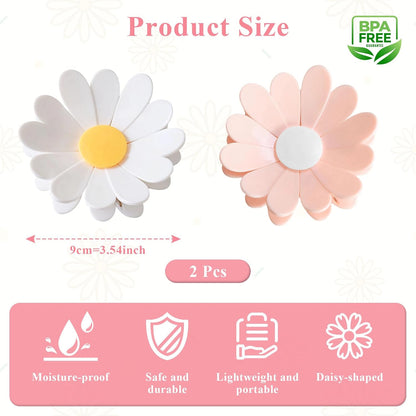 2Pcs Flower Butterfly Bag Clips for Airtight Seal Fridge Decor, 3D Plastic Flower Snack Sealing Clip