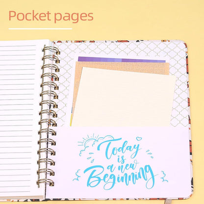 2026 A5 Planner (140 Pages) Lined Spiral Notebook, Hard & Waterproof Cover, Daily/Monthly/Yearly Organizer