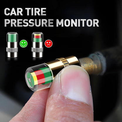 4Pcs Car Tire Pressure Monitor Valve Stem Caps
