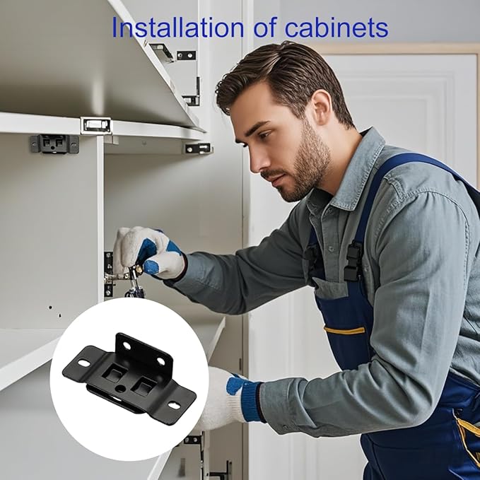 8 Pack Quick Fitting Furniture Joint Bracket, Duty Corner Brace Joint Right Angle Bracket