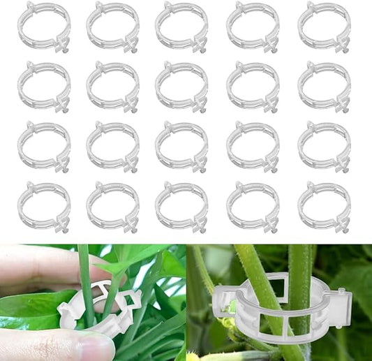 100 Pcs Plastic Trellis Plant Support Clips for Support, Grape and Tomato Vine, Vegetables Plants