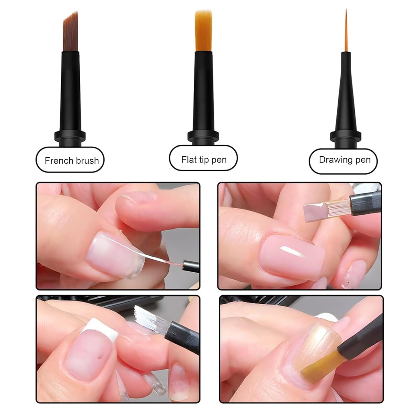 12-Piece Multifunctional Nail Art Brush Set with Storage Case