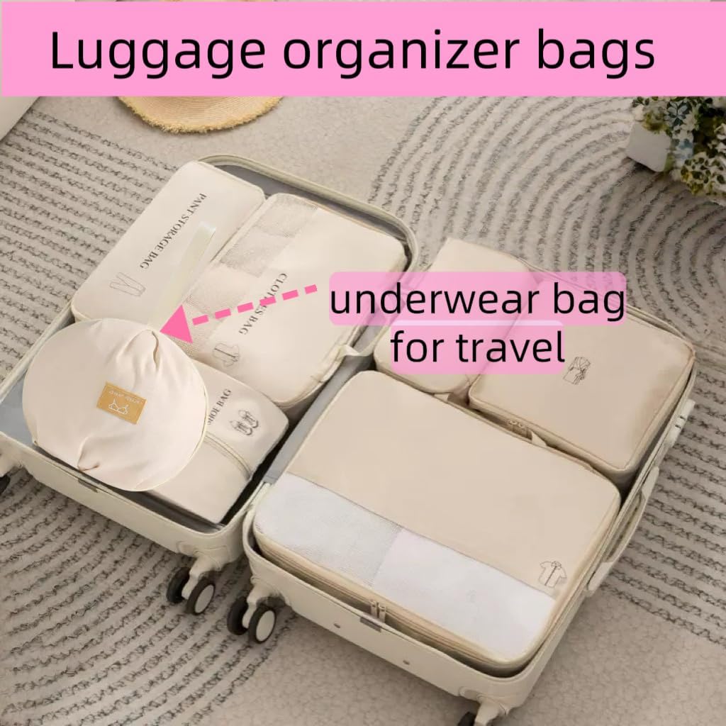Portable Travel Underwear Organizer Bag Multi-Compartment Storage Bag for Clothes, Bras, and Accessories