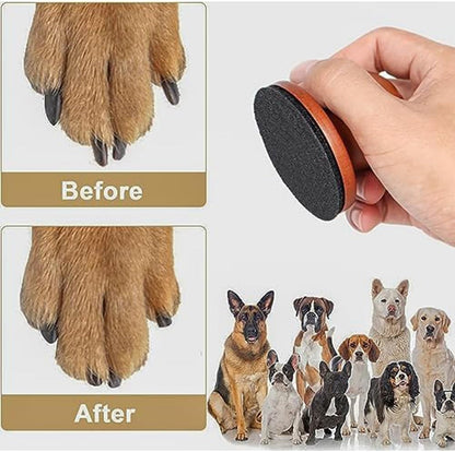 Dog Nail File Scratch Board – Painless Wooden Round Nail Trimming Pad with 3 Replaceable Sandpapers
