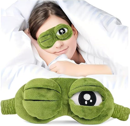 Sleep Masks,Eye Mask for Sleeping, Night Mask Sad Frog Cute Block Out Light