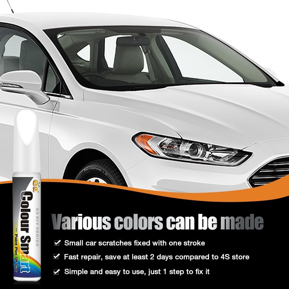 2 In 1 Car Paint Scratch Repair White Automotive Scratches Paint Pen for Erase Car Scratches