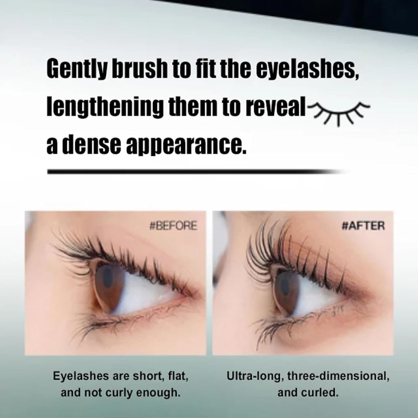 2Pcs Waterproof Mascara & Lash Primer in Steel Tube for 24H Curl, No Smudge
