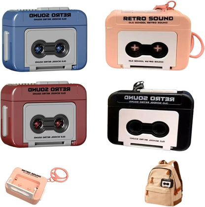 Creative Mini Tape Recorder Keychain – Portable Retro Recorder
