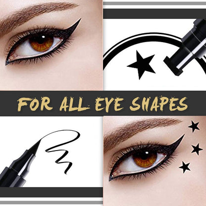 6pcs Double-sided Waterproof Slim Gel Liquid Stamp Eyeliner Pens Set