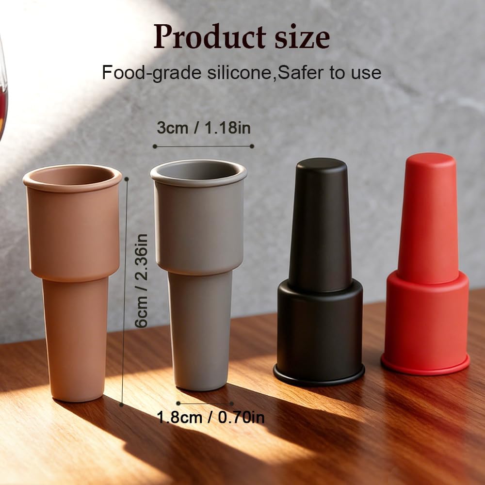 8 Pack Silicone Seal Bottle Covers for Beer Champagne, Glass Bottle