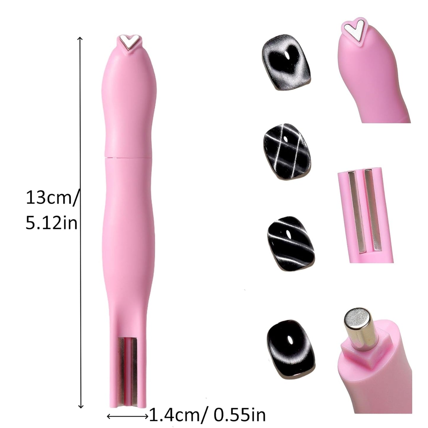 3 in 1 Cat Eye Magnet for Nails Art Tools Heart Shape