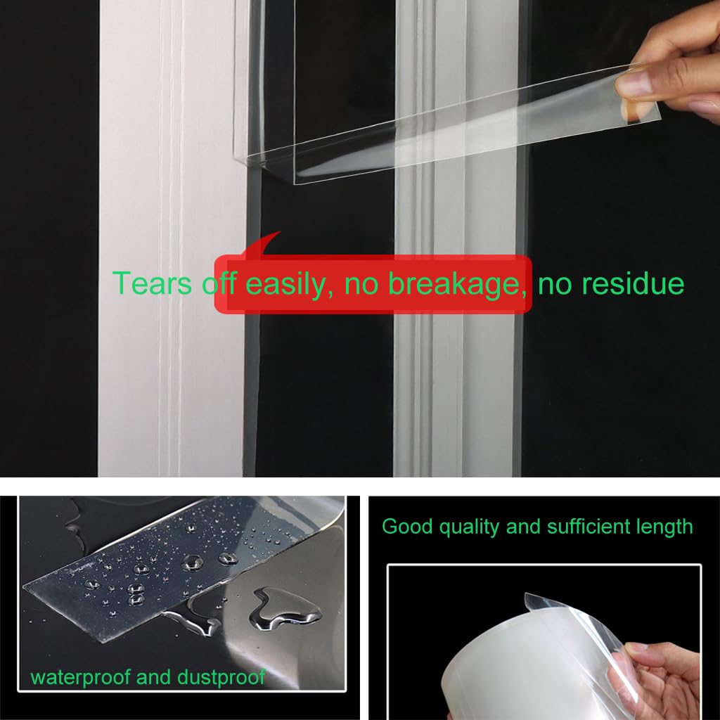 Transparent Tape 5cmWide by 5m Long, Made of polyethylene + Gauze, Easy to Clean Without Adhesive Residue