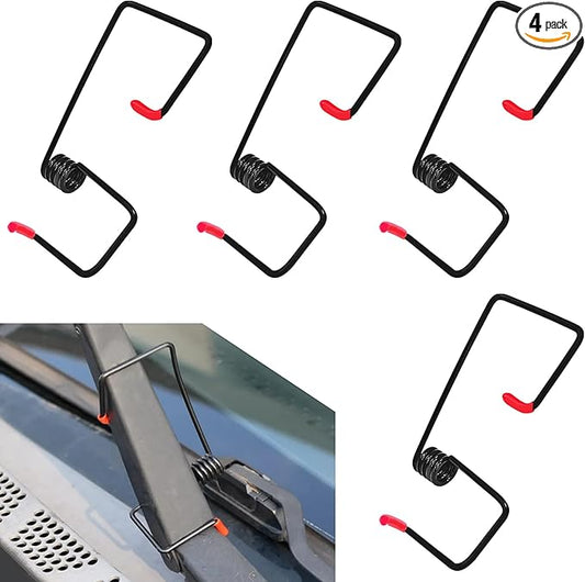 4PCS Windshield Wiper Arm Puller Pressure Spring Booster Set for Improved Visibility in Rain & Snow