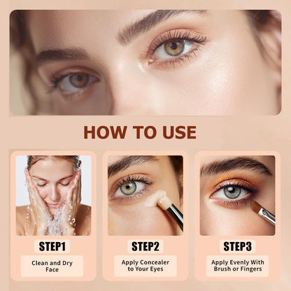 2Pcs Pot Concealer Full Coverage Brightener Waterproof