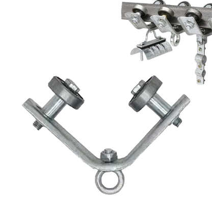 Heavy-Duty Angle Iron Pulley - Round Bearing Lifting Ring Type