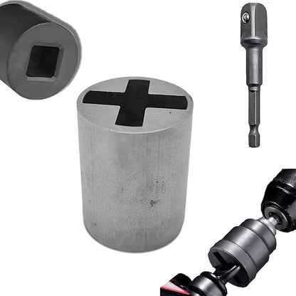 Universal Jack Socket Adapter with a 1/2 in Socket Adapter Bit for Hand Drill, Scissor Jack Drill Adapter