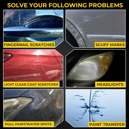 Car Scratch Remover Wax - Universal Premium Polishing Compound for Deep Scratches,  with Sponge and Cloth