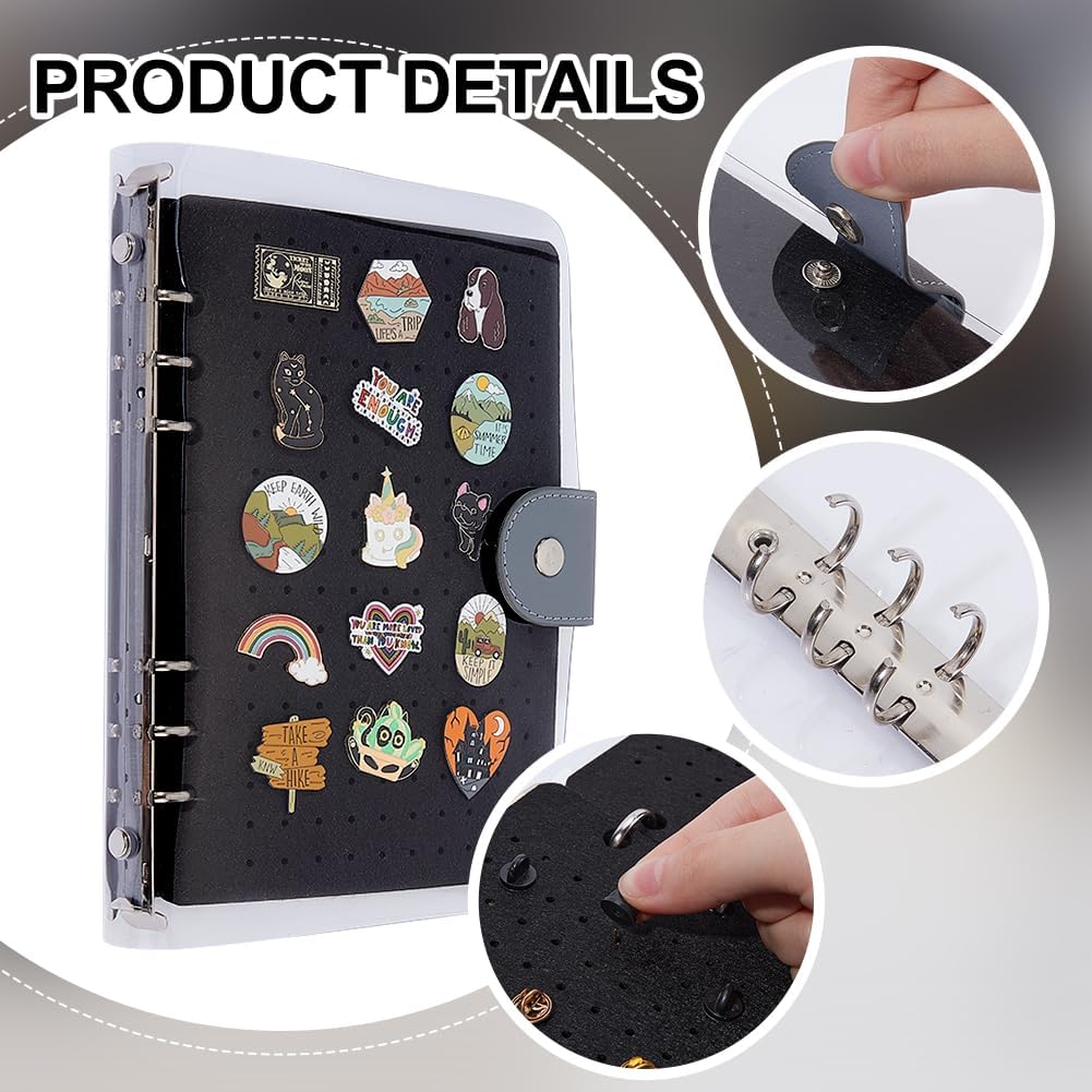 Felt Pin Brooch Storage Book DIY Charms Organizer Booklet Creative Pin Badges Collection Board