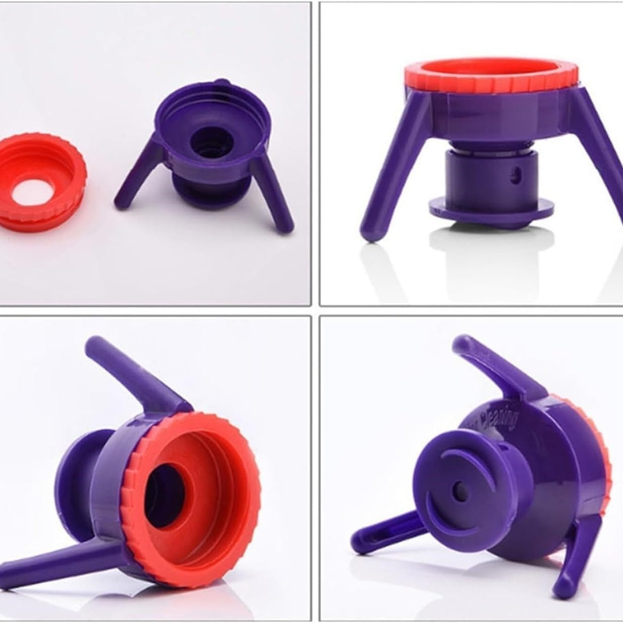 Bottle Emptying Cap Kit with 3 Sizes, Leak-Proof Upside Down Dispenser for Thick Liquids, Fits Most Plastic Bottles