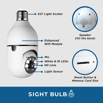 Wireless WiFi Light Bulb Camera Security Camera