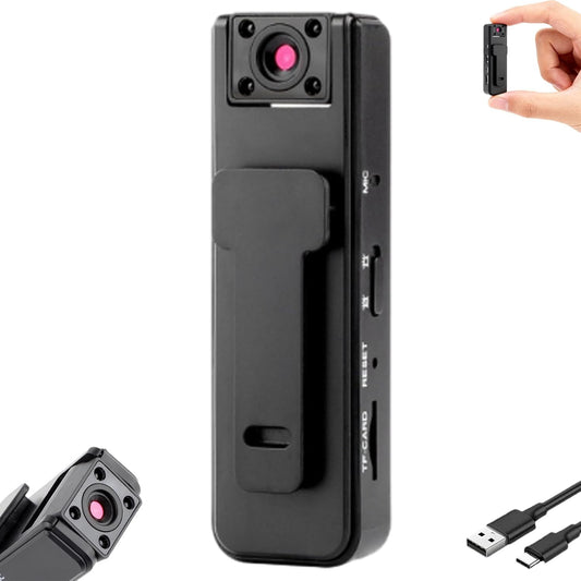 1080P Anti Shake with Back Clip, 180° Rotatable Lens Camera Camcorder