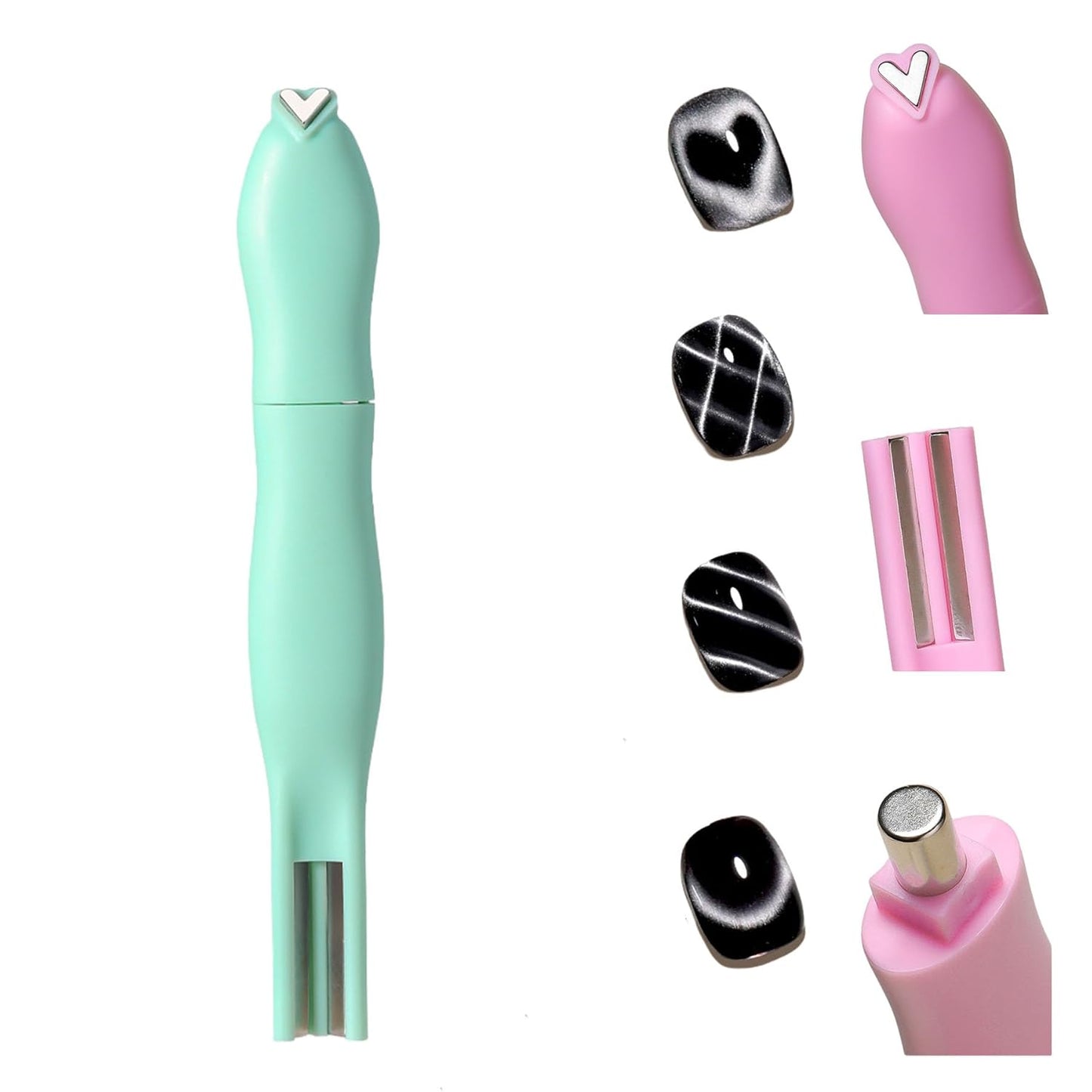 3 in 1 Cat Eye Magnet for Nails Art Tools Heart Shape