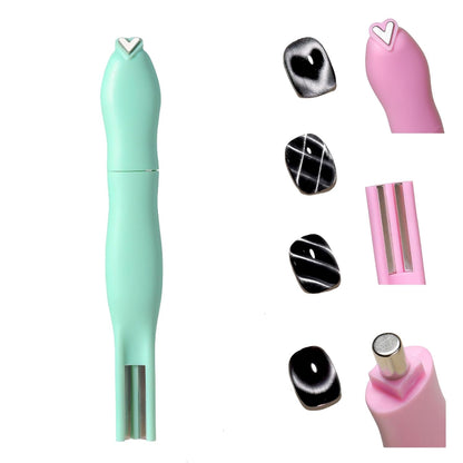 3 in 1 Cat Eye Magnet for Nails Art Tools Heart Shape