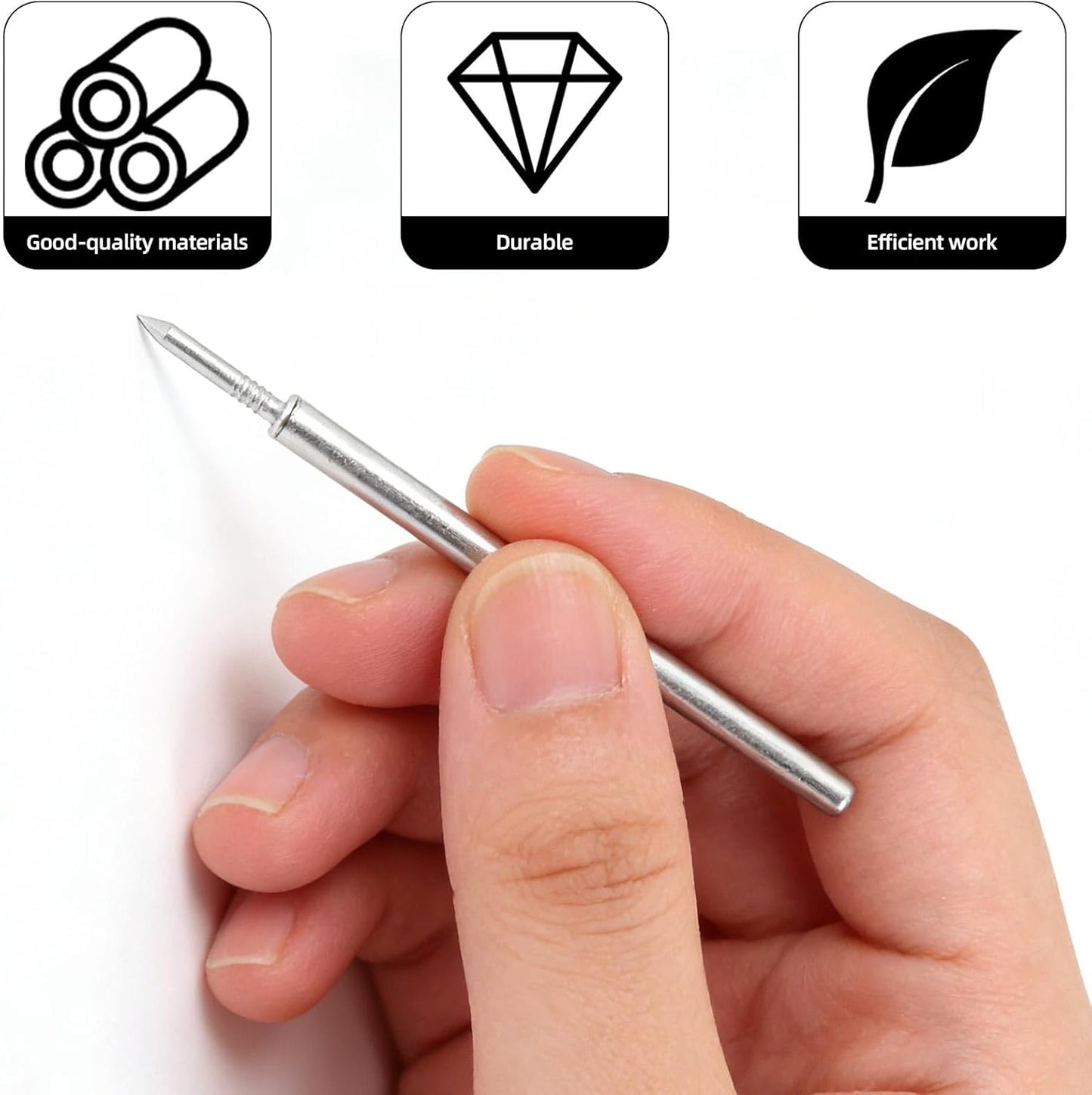 100pcs Invisible Double-Headed Nails for Baseboards with Sleeve Tool