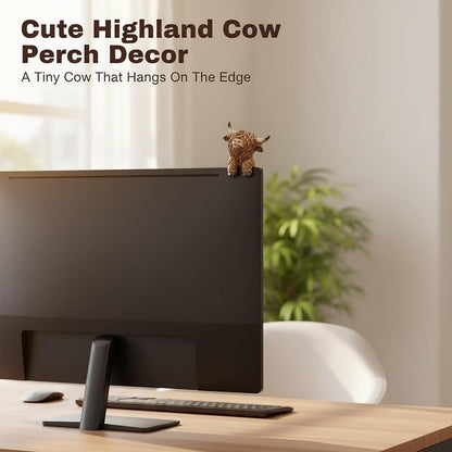 Cute Mini Highland Cow Dashboard Decoration