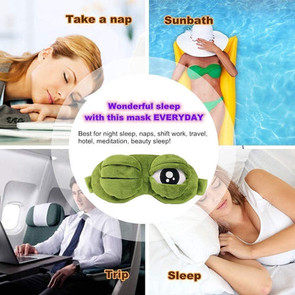 Sleep Masks,Eye Mask for Sleeping, Night Mask Sad Frog Cute Block Out Light