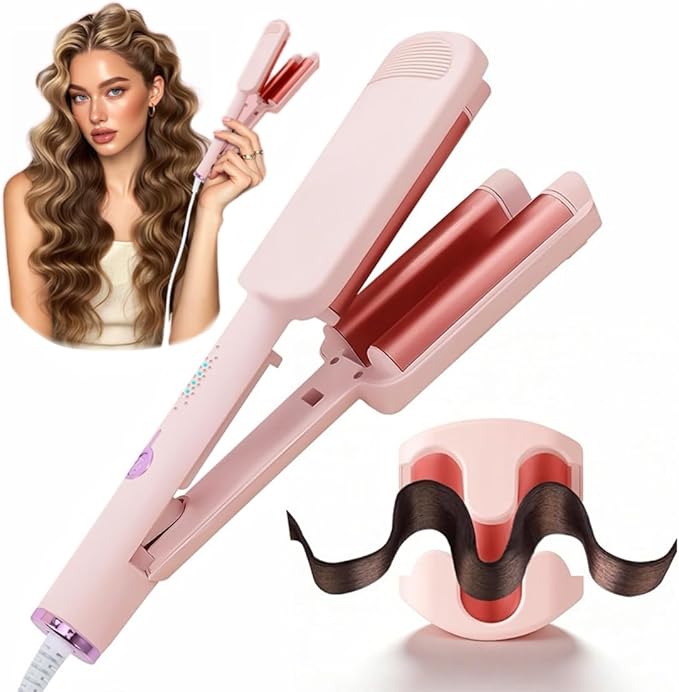 1.25 Inch 3 Barrel Ionic Curling Iron Hair Waver