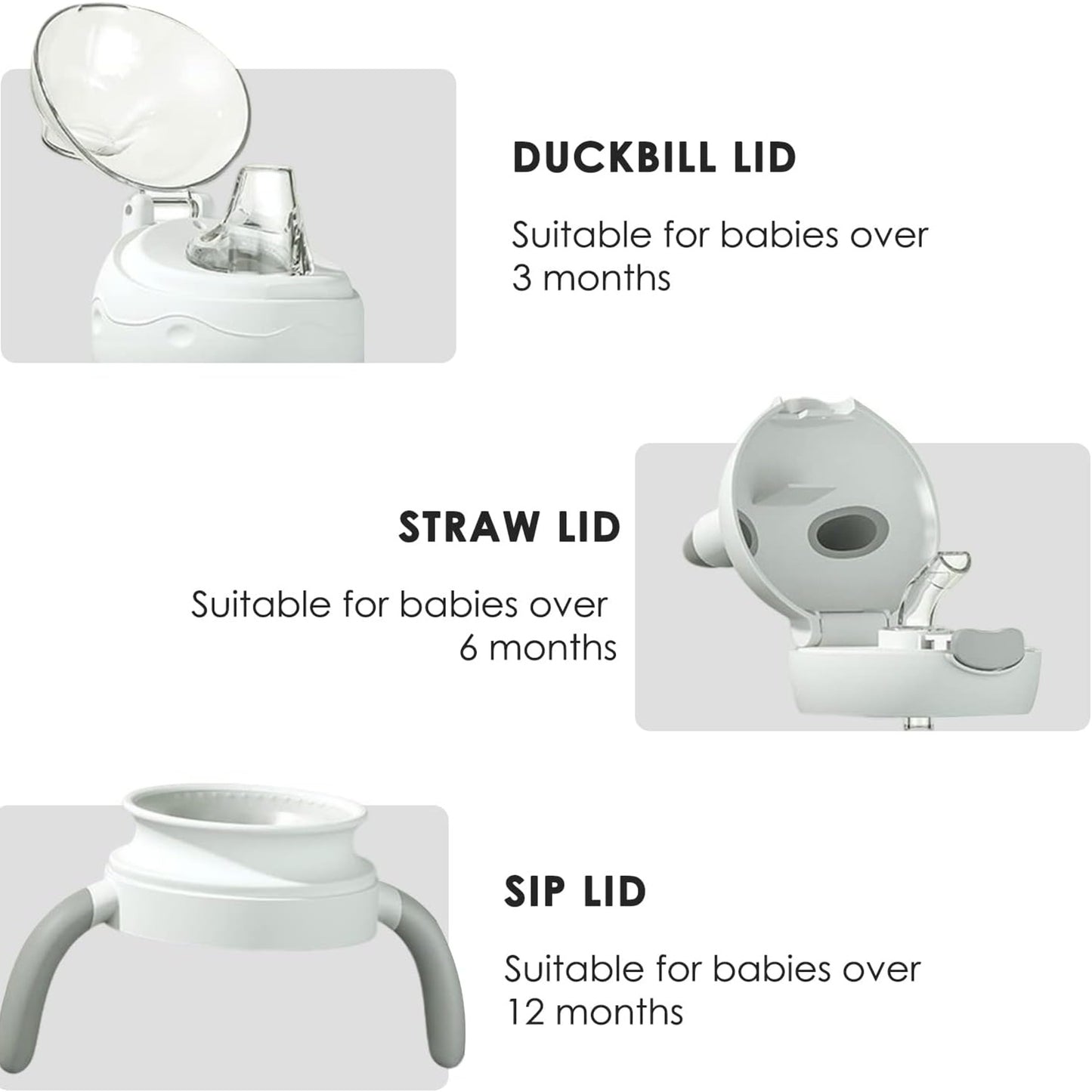 Drinking Bottle and Non-Slip Handles for Baby Toddlers